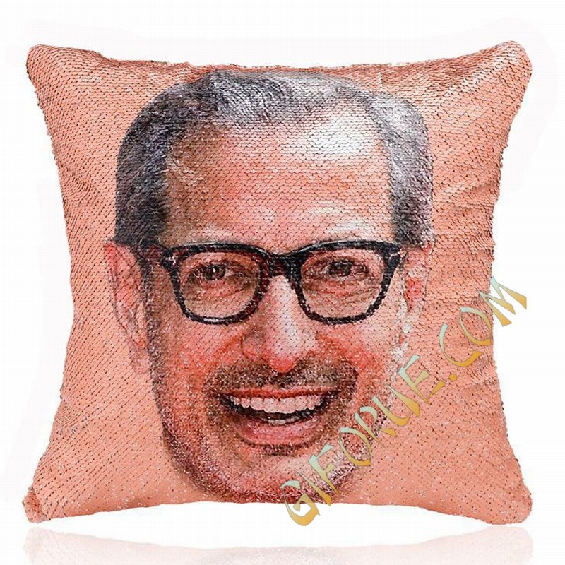 Two way outlet sequin cushion